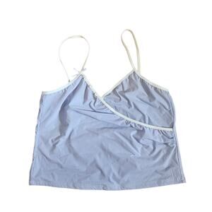 BCBG Maxazria baby tee wrap tank top crop embellished size medium fitted bow Y2K